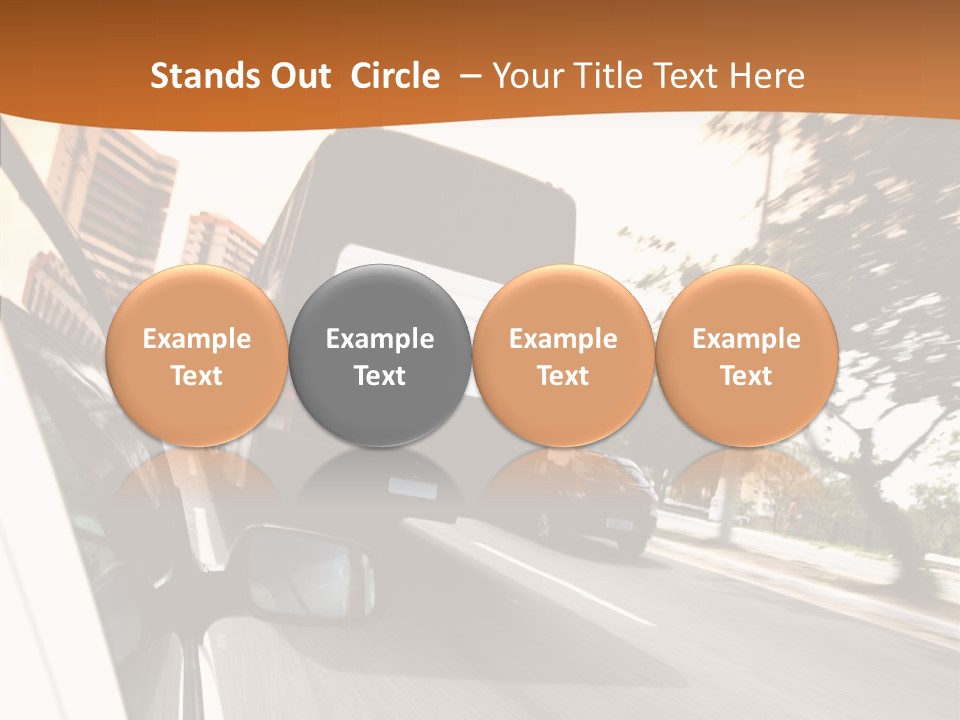 Street Mountain Line PowerPoint Template