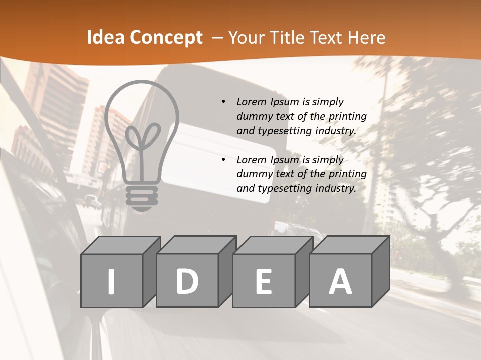 Street Mountain Line PowerPoint Template