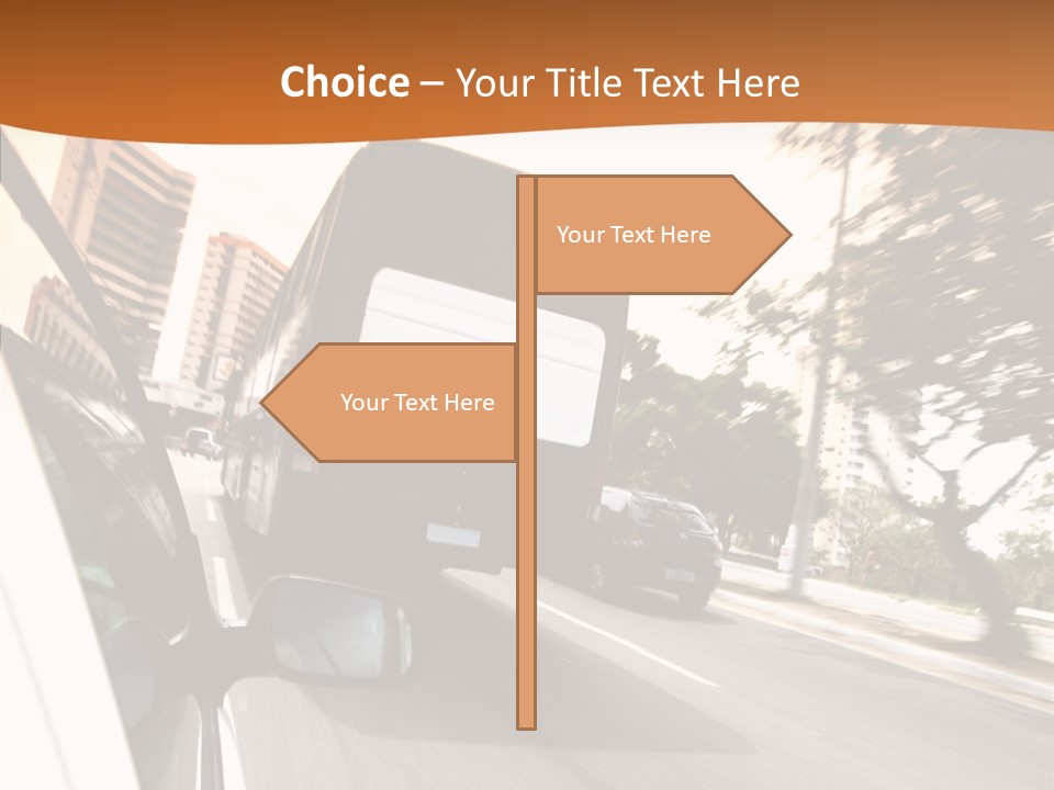 Street Mountain Line PowerPoint Template