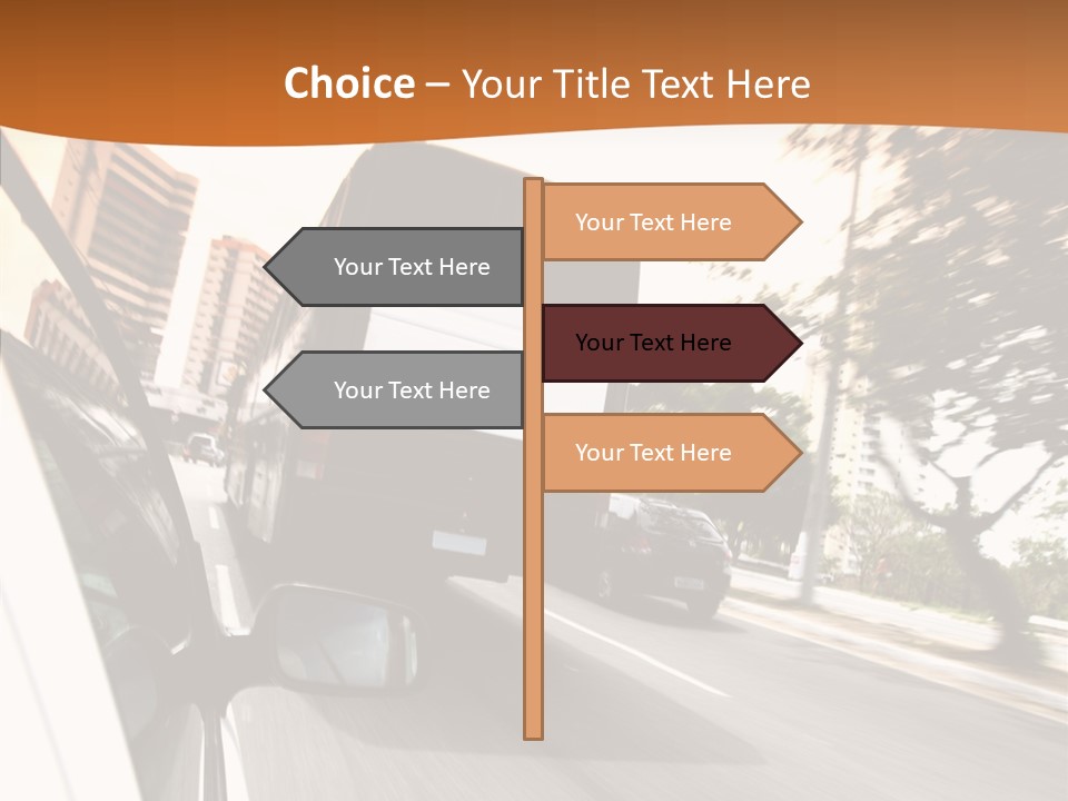Street Mountain Line PowerPoint Template