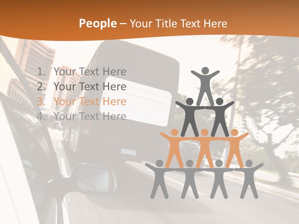 Street Mountain Line PowerPoint Template