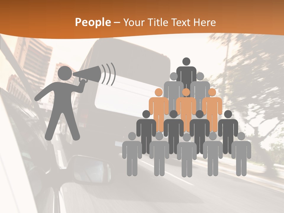 Street Mountain Line PowerPoint Template