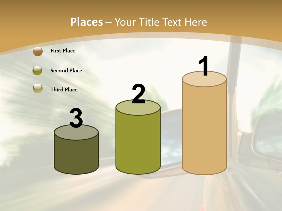 Curve Outside Drive PowerPoint Template