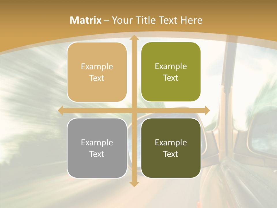 Curve Outside Drive PowerPoint Template