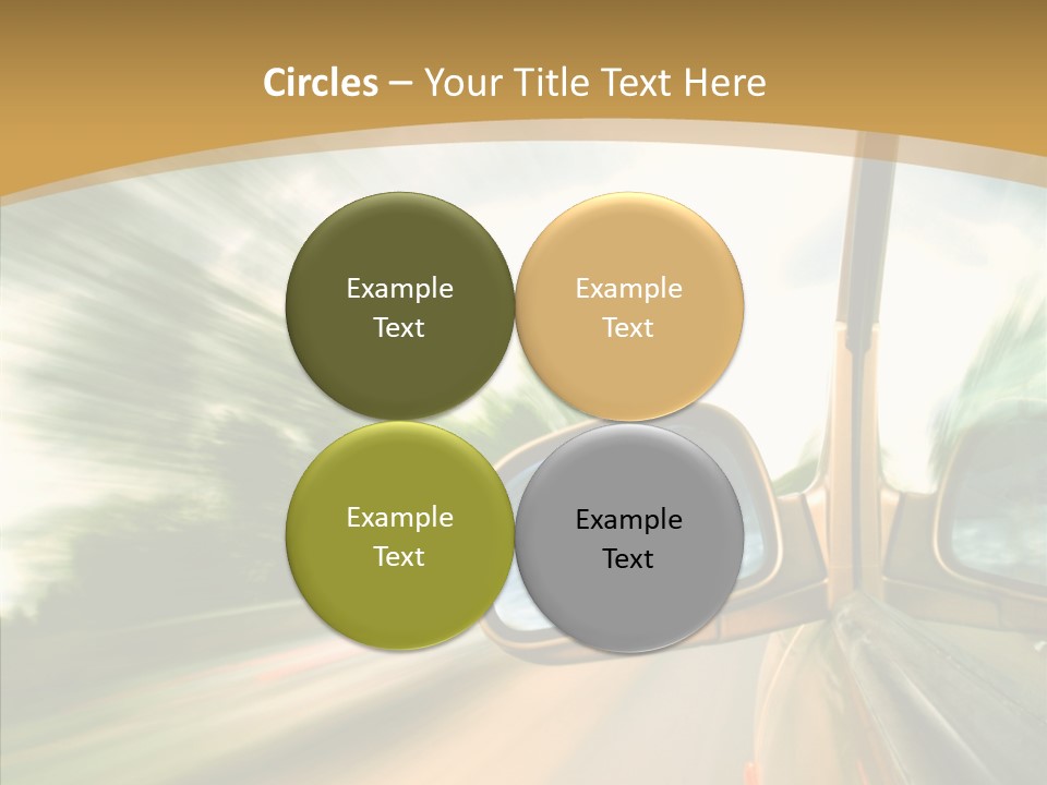Curve Outside Drive PowerPoint Template