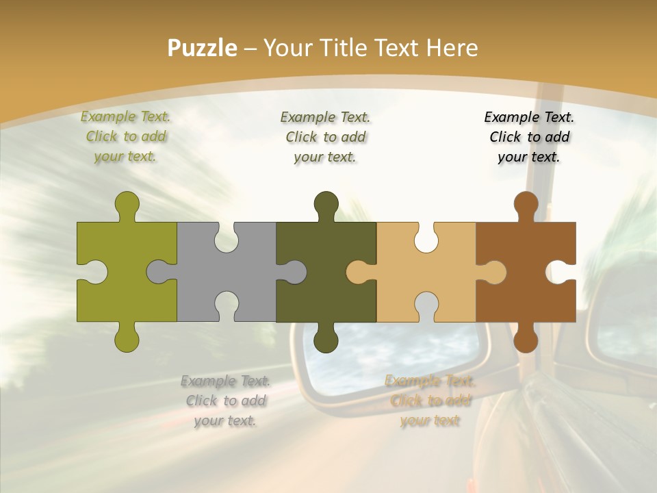 Curve Outside Drive PowerPoint Template