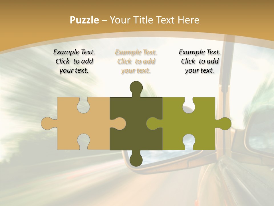 Curve Outside Drive PowerPoint Template