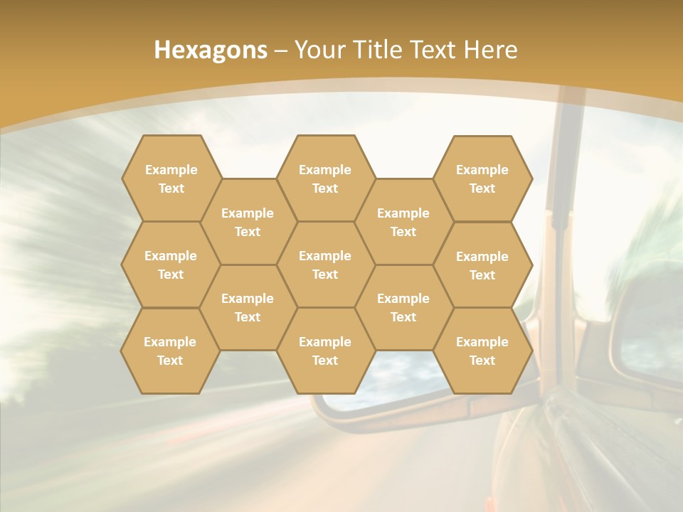 Curve Outside Drive PowerPoint Template