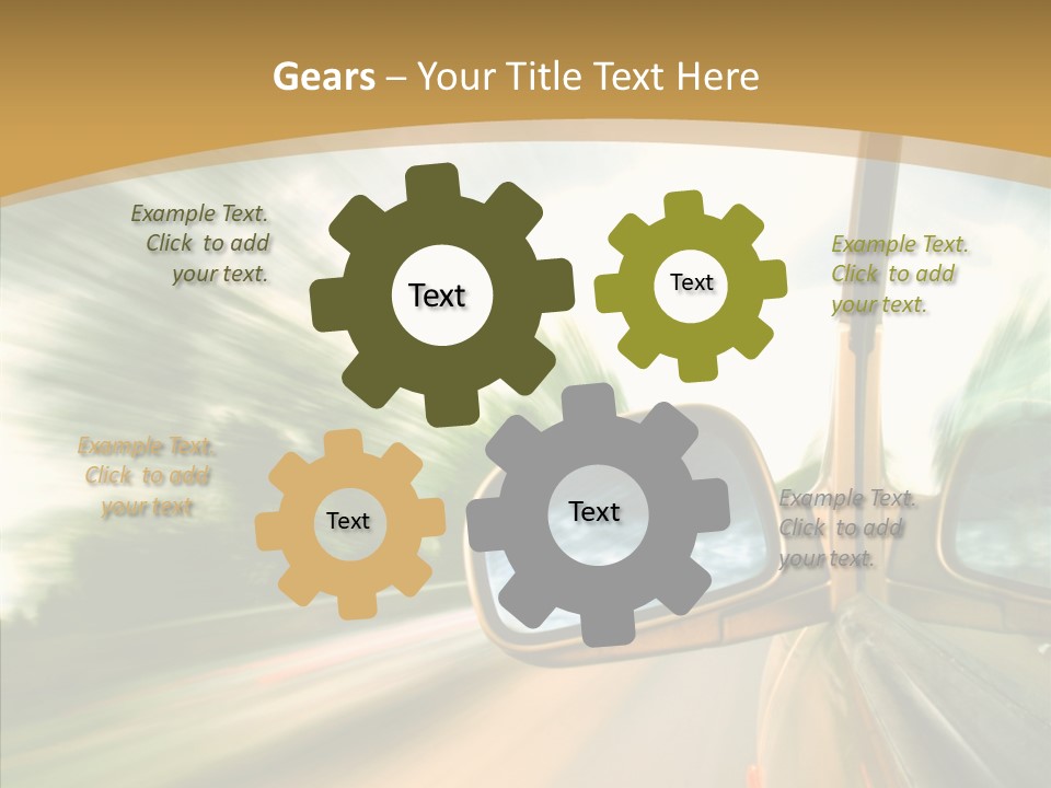 Curve Outside Drive PowerPoint Template