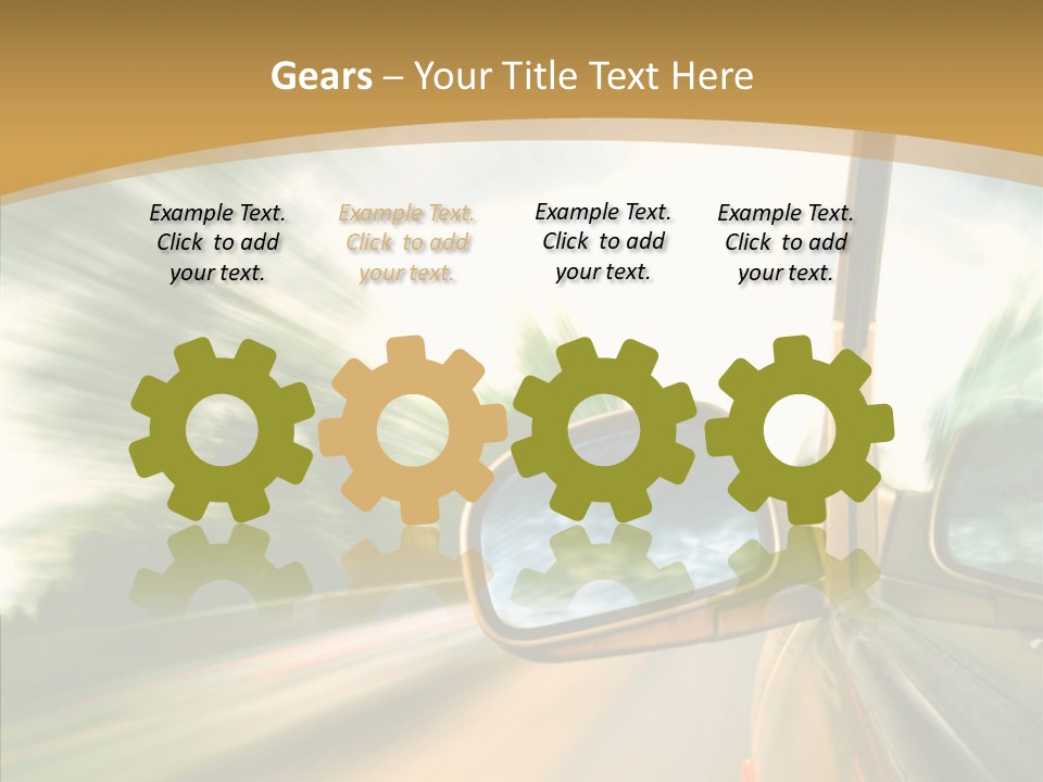 Curve Outside Drive PowerPoint Template