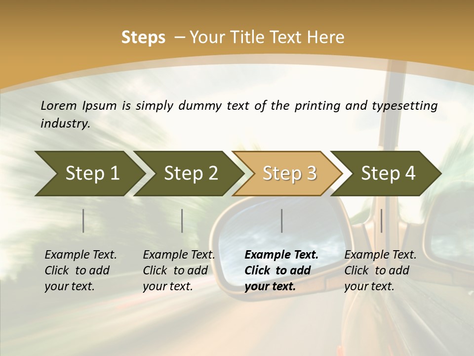 Curve Outside Drive PowerPoint Template