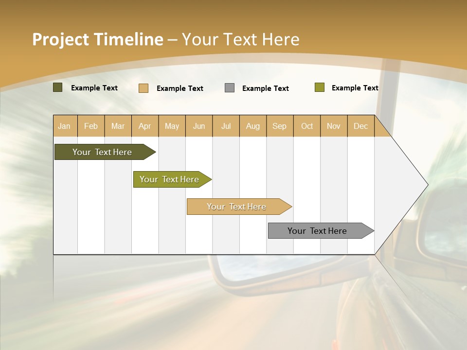 Curve Outside Drive PowerPoint Template