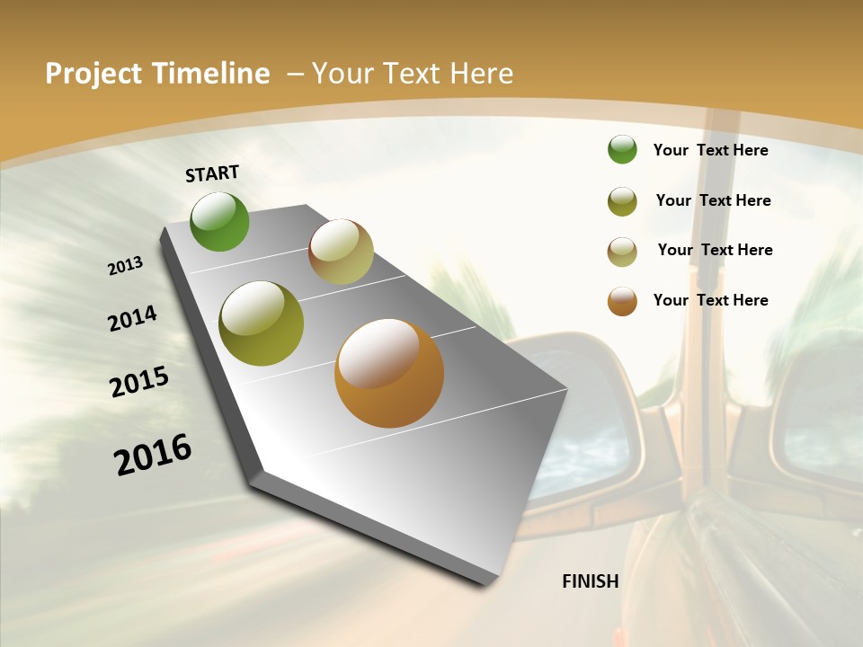 Curve Outside Drive PowerPoint Template