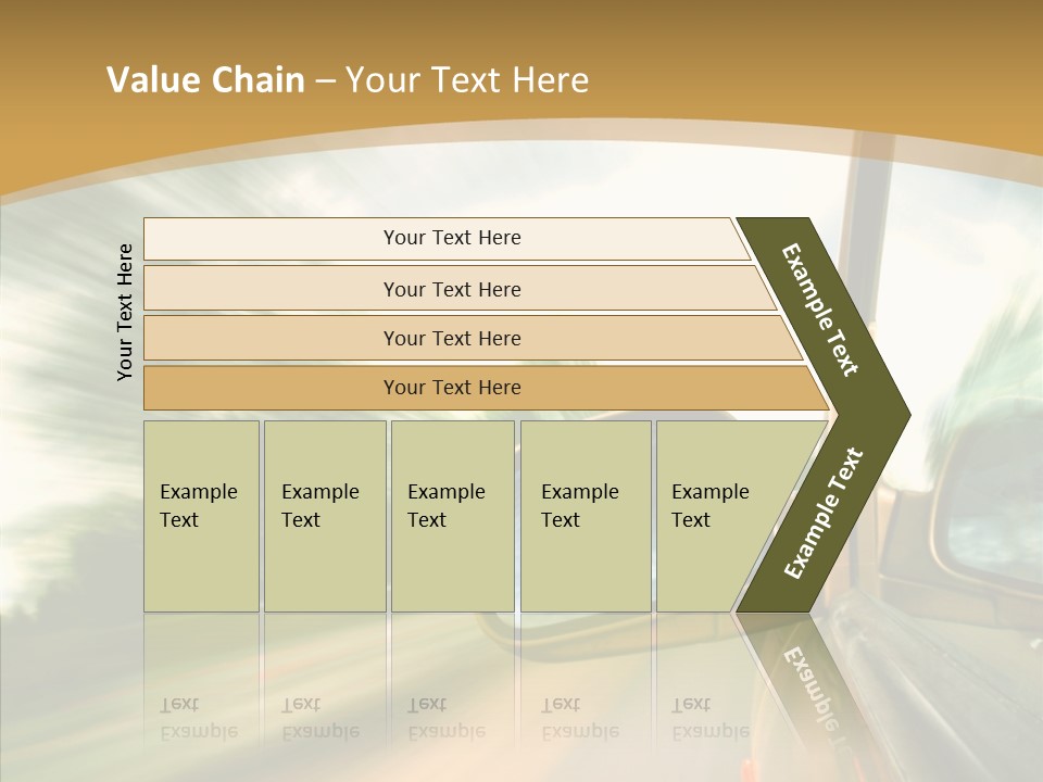 Curve Outside Drive PowerPoint Template