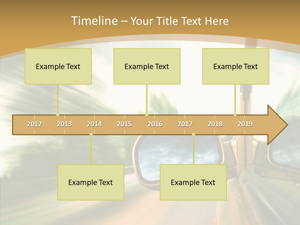 Curve Outside Drive PowerPoint Template