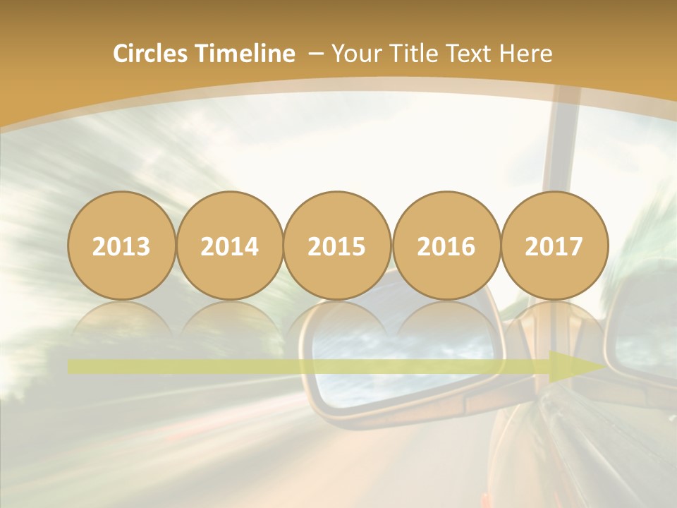 Curve Outside Drive PowerPoint Template