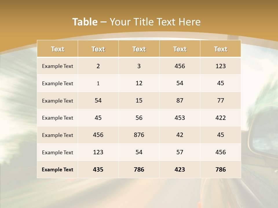 Curve Outside Drive PowerPoint Template