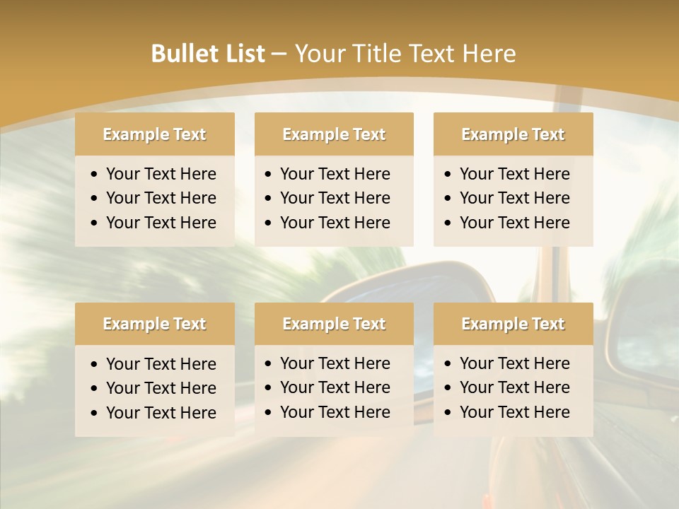 Curve Outside Drive PowerPoint Template