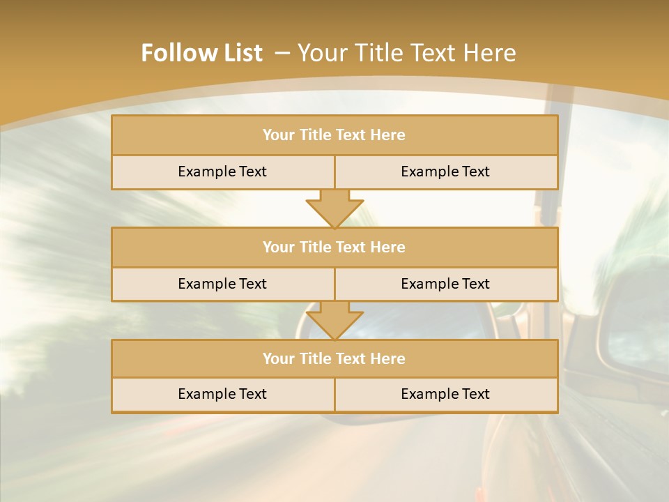 Curve Outside Drive PowerPoint Template