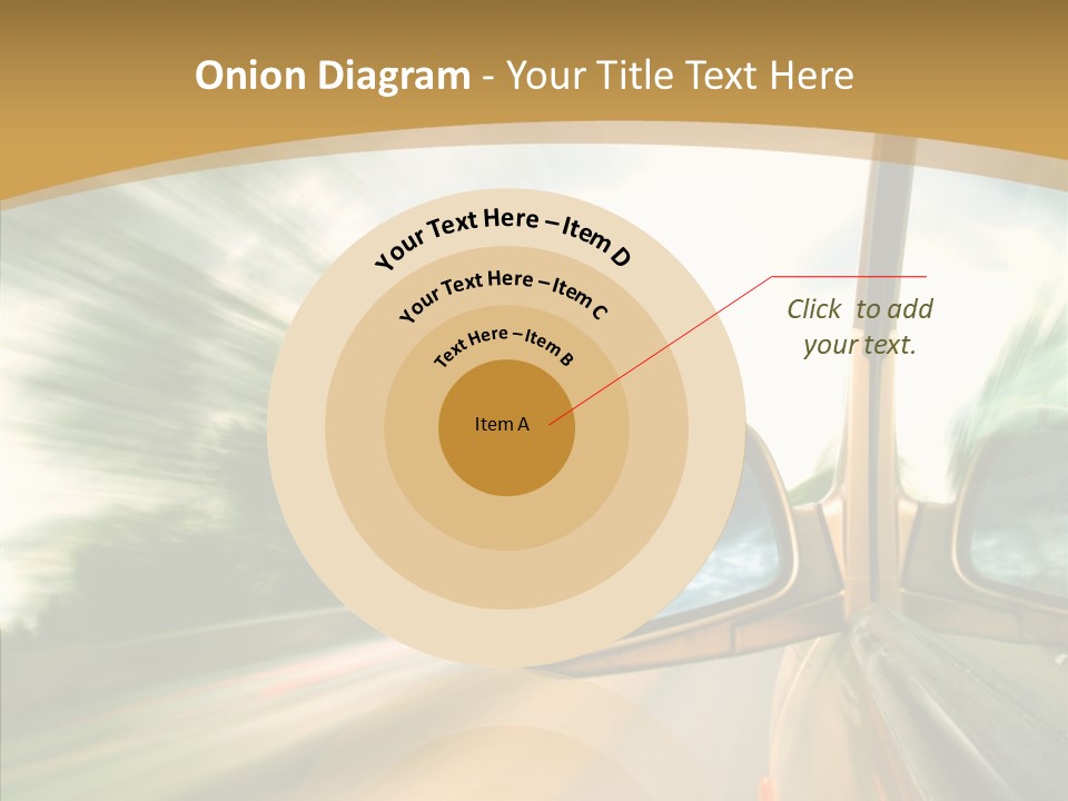 Curve Outside Drive PowerPoint Template