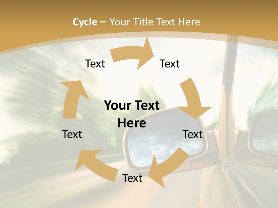 Curve Outside Drive PowerPoint Template