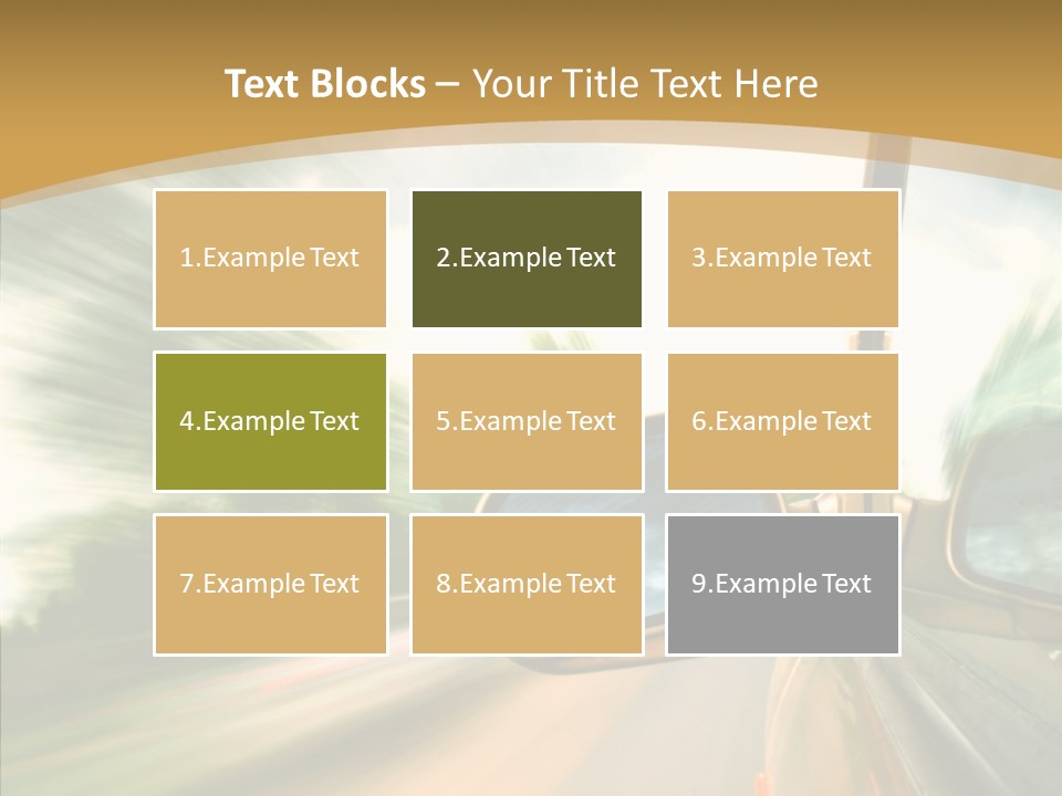 Curve Outside Drive PowerPoint Template