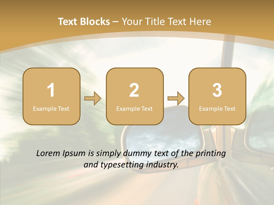 Curve Outside Drive PowerPoint Template