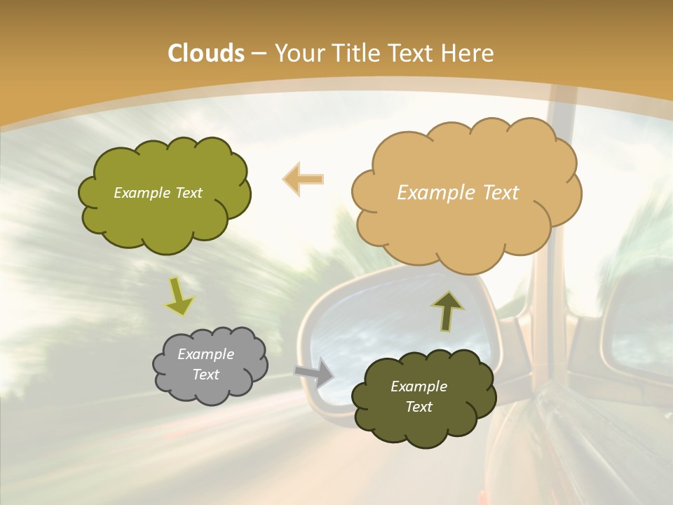 Curve Outside Drive PowerPoint Template