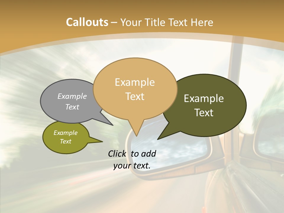 Curve Outside Drive PowerPoint Template