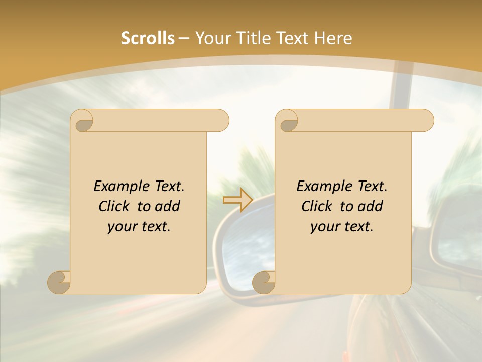 Curve Outside Drive PowerPoint Template