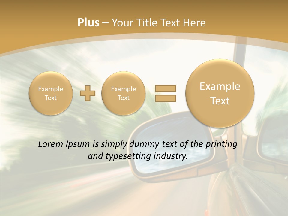 Curve Outside Drive PowerPoint Template