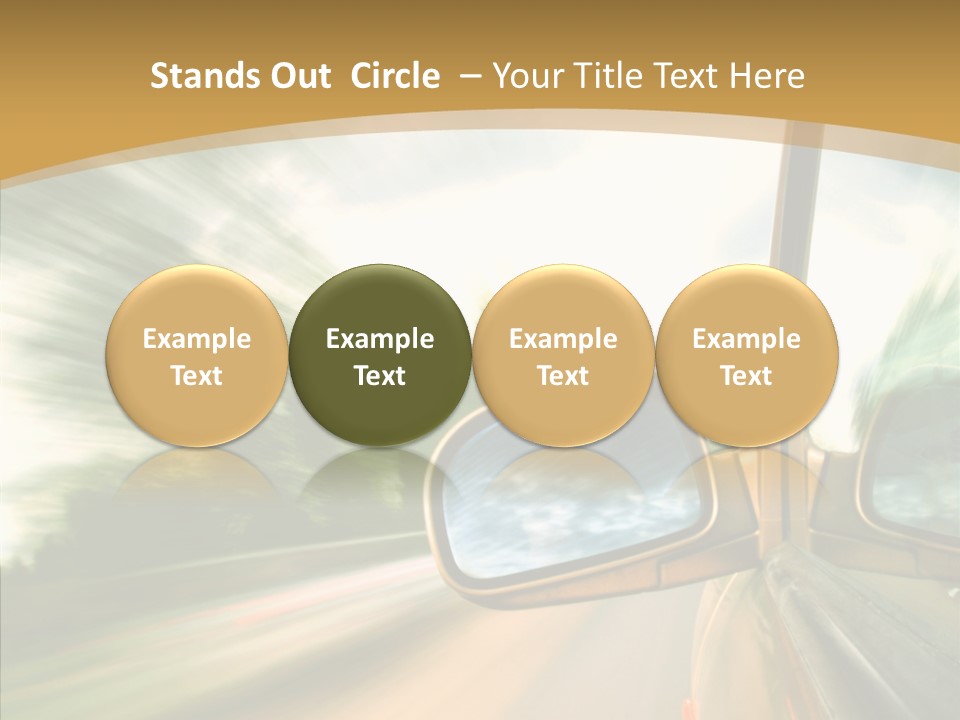 Curve Outside Drive PowerPoint Template