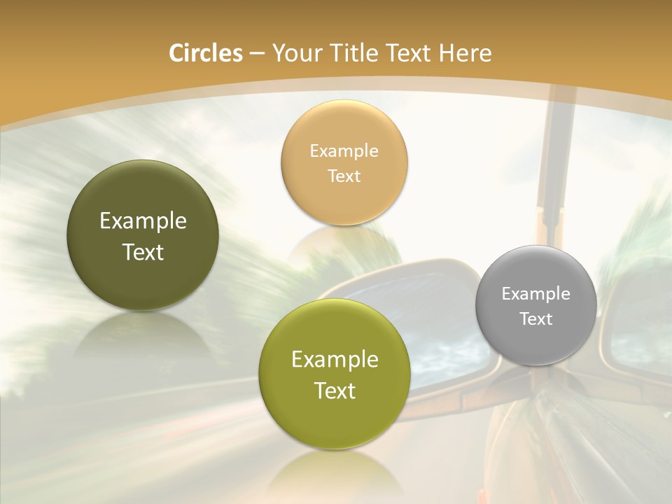 Curve Outside Drive PowerPoint Template