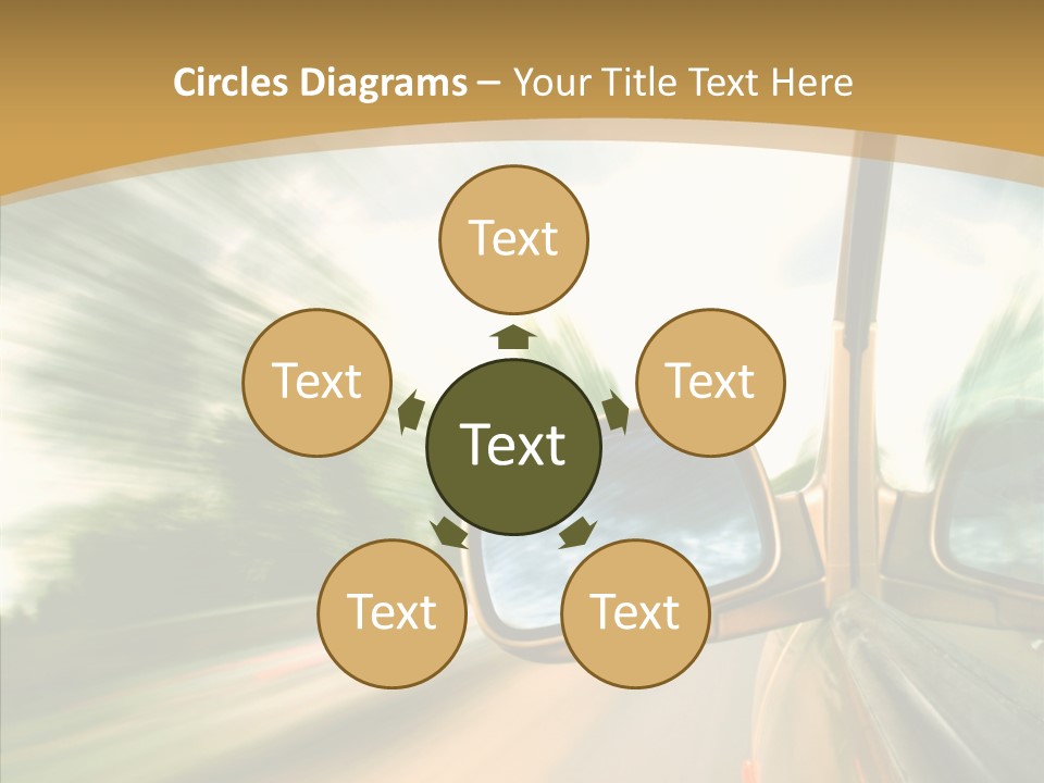 Curve Outside Drive PowerPoint Template