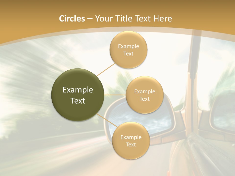 Curve Outside Drive PowerPoint Template
