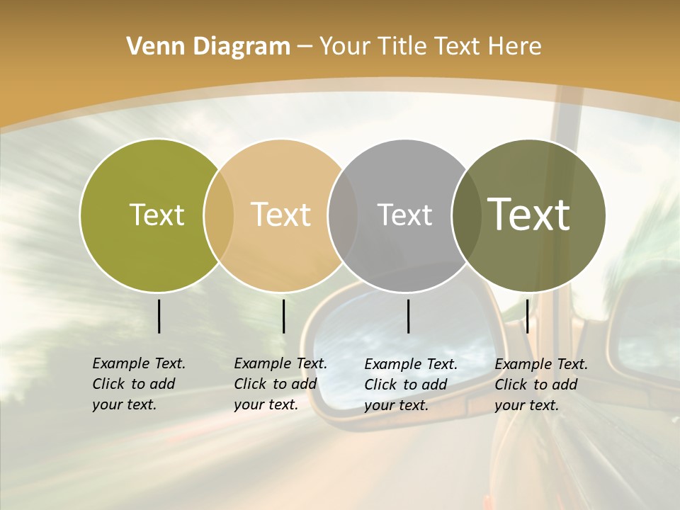 Curve Outside Drive PowerPoint Template