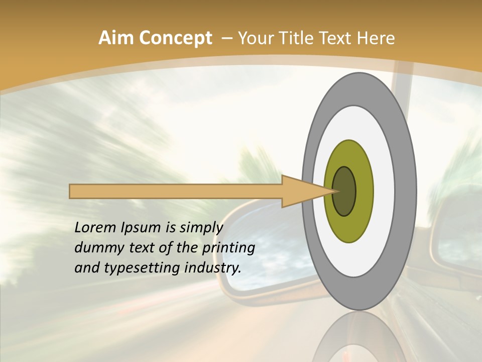 Curve Outside Drive PowerPoint Template