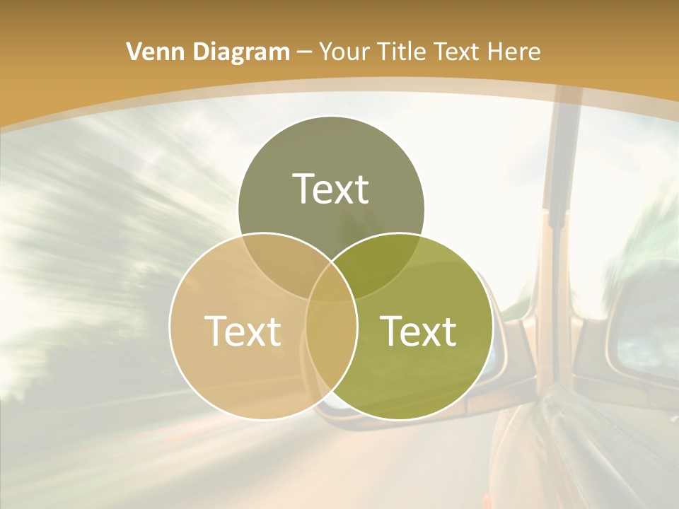 Curve Outside Drive PowerPoint Template