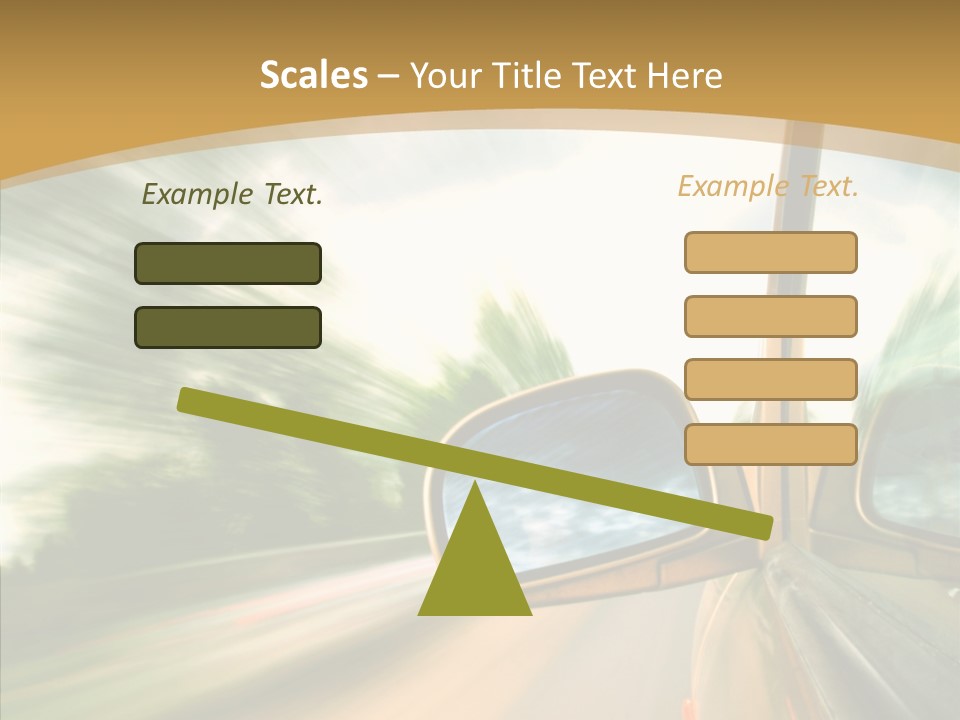 Curve Outside Drive PowerPoint Template