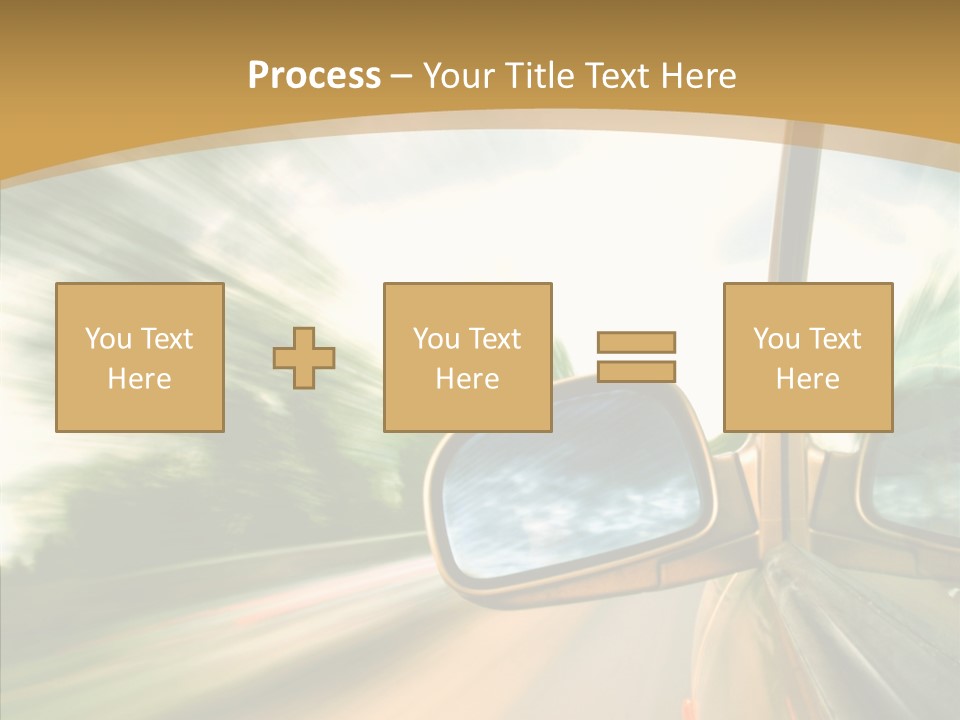Curve Outside Drive PowerPoint Template