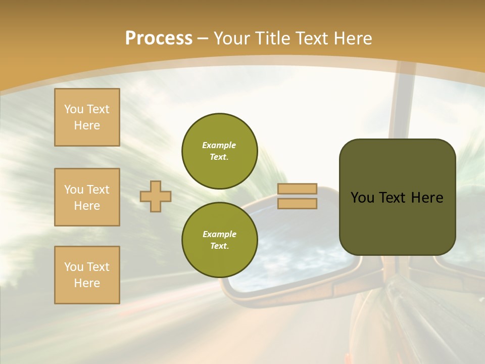 Curve Outside Drive PowerPoint Template