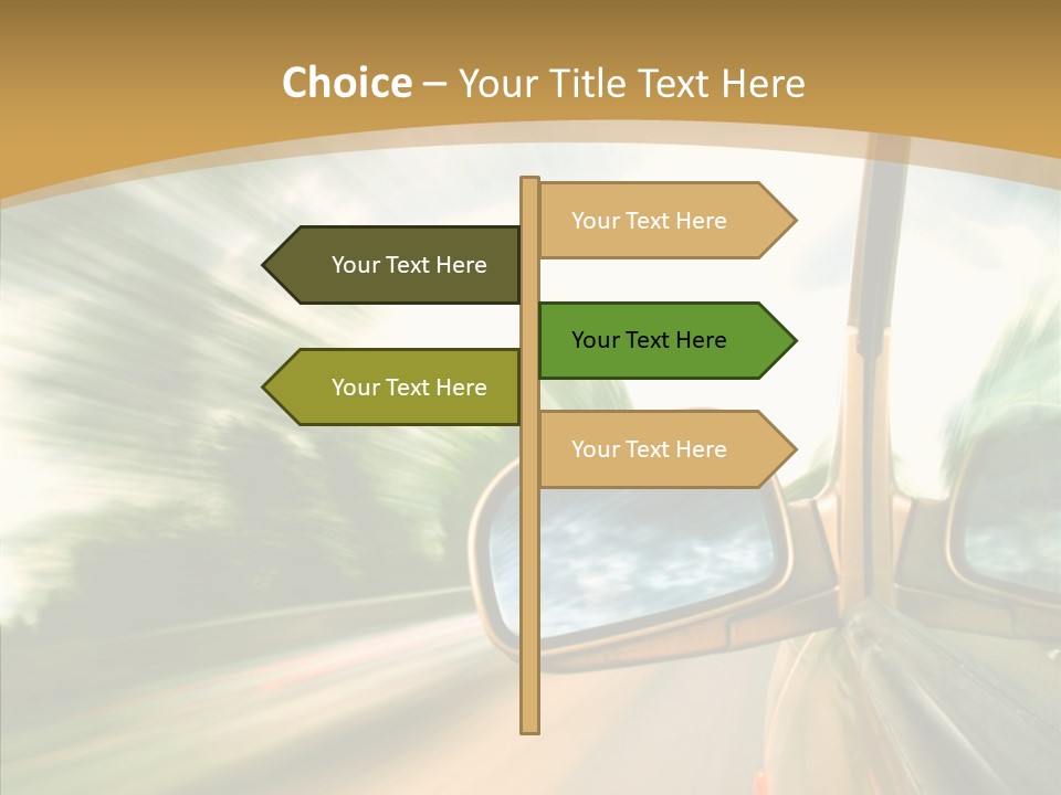 Curve Outside Drive PowerPoint Template