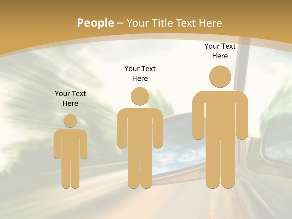 Curve Outside Drive PowerPoint Template