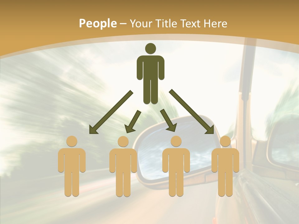 Curve Outside Drive PowerPoint Template