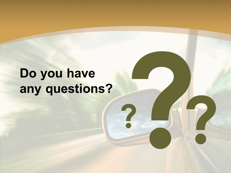 Curve Outside Drive PowerPoint Template