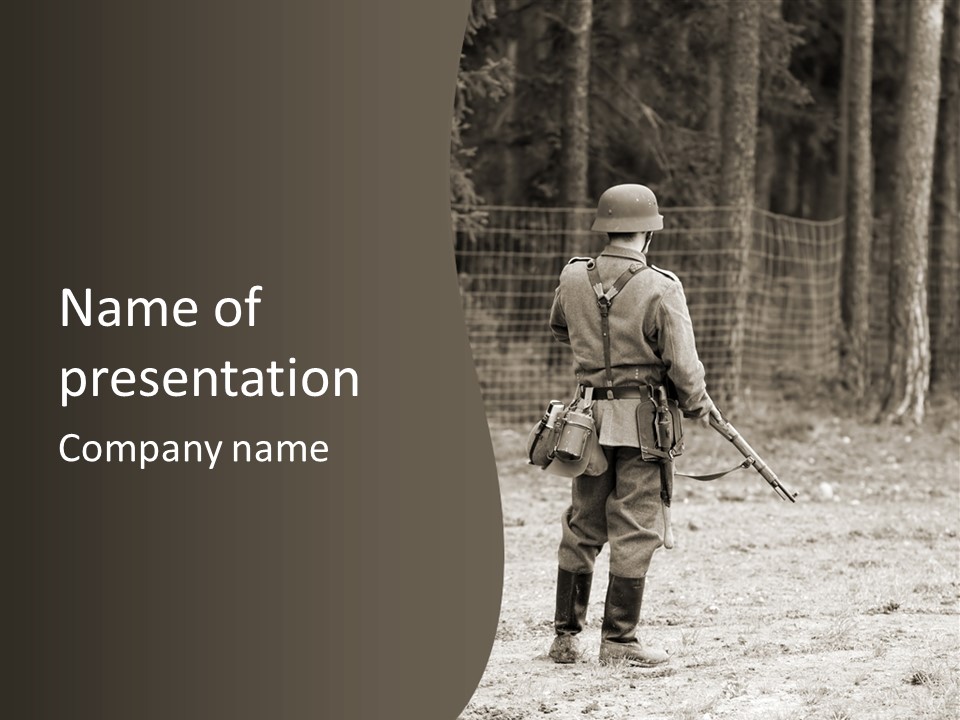 Historic Foot Oldtimer PowerPoint Template