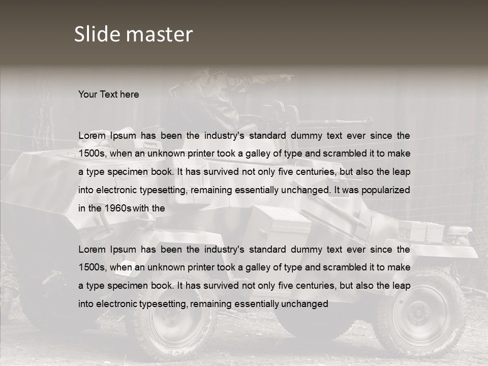 Violence Tank Gunfight PowerPoint Template