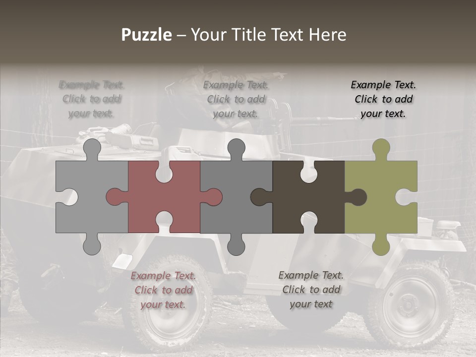 Violence Tank Gunfight PowerPoint Template