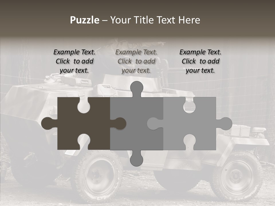 Violence Tank Gunfight PowerPoint Template