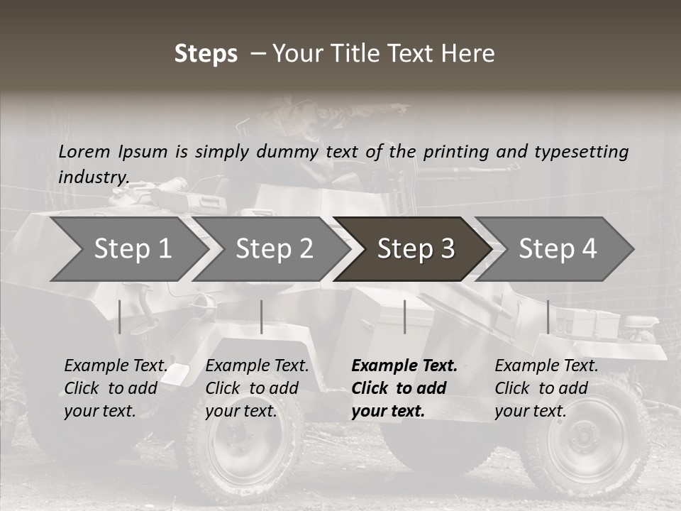 Violence Tank Gunfight PowerPoint Template